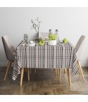 Tovaglia Sommaruga Francy no stiro rettangolare trama quadri dis H moro e beige