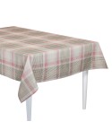Tovaglia Sommaruga Francy dis.02 rettangolare principe di galles beige/rosso