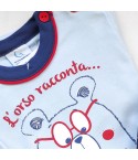 Pigiama Gary Neonato H10015 in cotone interlock orsacchiotto