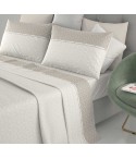 Completo letto 100% cotone Irge Ginevra fantasia Albachiara beige