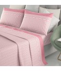 Completo letto 100% cotone Irge Ginevra fantasia Lilibet fuxia