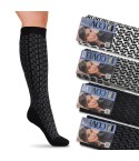 Calze donna caldo cotone Enrico coveri lunghe e calde Giorgia 296 4 paia A