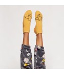 Calza antiscivolo donna Gisela 5/0045 gialla stampa Woodstock peanuts 1 paio