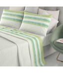Completo letto 100% cotone Irge Ginevra fantasia Urban verde