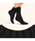 Calze donna corte morbide calde soft 3022 con risvolto morbido 6 paia nere