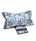 Completo letto Pompea Hera lenzuola sopra sotto con angoli federa avio
