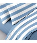 Completo letto Navigare sailing rigato 100%cotone