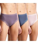 Slip midi donna cotone elasticizzato e pizzo Jadea 3 pezzi