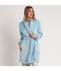 Vestaglia pile donna scollo a scialle con cintura in vita Admas 67146