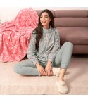 Pigiama Donna in caldo coral con cuoricini Biancaluna 24D93008