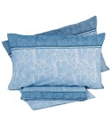 Completo lenzuola e federa in cotone Biancaluna Marena Gres Made in Italy