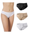 Slip donna vita alta cotone bielastico Bluintimo 1807- 3 pezzi