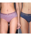 Slip donna midi pizzo e cotone Jadea 6569 2pz