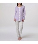 Pigiama donna lungo in cotone leggero Lovable L0EQH