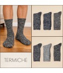 Calze caldo cotone corte meritex 309 T uomo invernali 3 paia