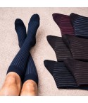 Calza uomo lunga gessata caldo cotone Meritex 1220 - 6 paia