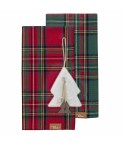 Strofinacci in tartan natalizi Thun 2 Pezzi