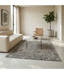 Tappeto arredo jacquard in ciniglia con antiscivolo Ondule Zambaiti