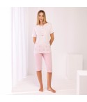 Pigiama donna estivo con pantalone capri Irge IRC2281