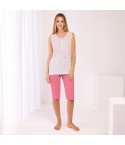 Pigiama donna estivo cotone canotta spalla larga Irge IRC 2293