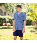 Pigiama uomo maglia aperta in cotone Irge IRC2530