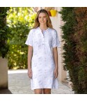 Camicia da notte scollo serafino 100% cotone Irge IRC2544