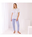 Pigiama Donna estivo floreale 100% cotone IRGE IRL2370