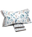 Completo letto Pompea Isotta lenzuola sopra sotto con angoli federa beige