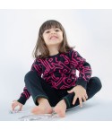 Leggings bimba caldo cotone Meritex blu scuro