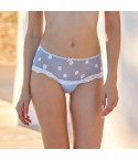Slip Midi donna con pizzo floreale e pois Jadea 6508 2 pz