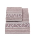 Vingi set asciugamani viso + ospite cotone Joanna rosa