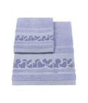Vingi set asciugamani viso + ospite cotone Joanna lilla