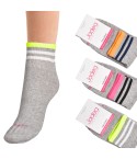 Calze donna sport Jadea JPE22002 var. B grigie 3 paia