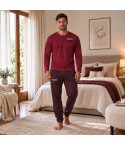 Pigiama uomo caldo cotone scollo serafino Kappa KMW26542