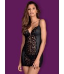 Sexy sottoveste + perizoma Laluna chemise e thong nero