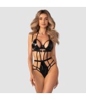 Body effetto latex e raso Obsessive Keira Lise teddy
