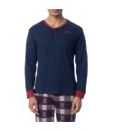 Pigiama uomo invernale Kappa KMW22101 caldo cotone navy