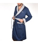 Vestaglia uomo giacca da camera in caldo pile lunga Kappa 21413 navy