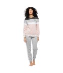 Pigiama donna stile tuta Kappa KWS 22971 cotone rosa melange