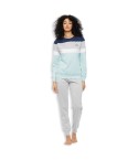 Pigiama donna stile tuta Kappa KWS 22971 cotone cielo