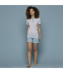 Pigiama donna corto in cotone righe Kappa KWS24127