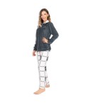 Pigiama donna coral caldissimo a collo alto grigio Kappa 21711