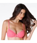 Reggiseno con ferretto in pizzo Lovable rosa corallo L0CNQ