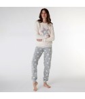Pigiama Donna in caldo pile coral con stelline Lovable L0DNE