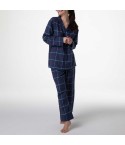 Pigiama donna maglia aperta in cotone di flanella Lovable L0DNS