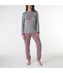Pigiama Donna con bacche decorative in caldo cotone Lovable Modello L0DO2