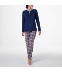 Pigiama donna tartan caldo cotone Lovable L0EAD