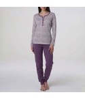 Pigiama donna scollo serafino cotone Lovable L0EQI