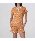 Pigiama donna corto scollo serafino cotone Lovable L0EQL