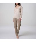 Pigiama donna pantalone effetto waffle cotone Lovable L0ETM